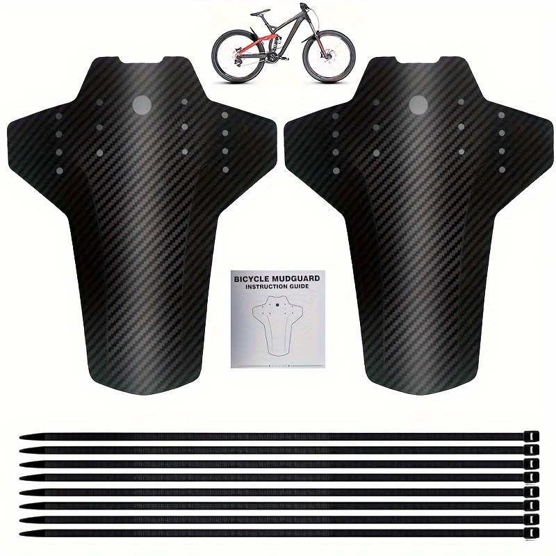 Accesorios de bicicleta MTB - Protector de guardabarros trasero delantero  para bicicleta de 20 a 26 pulgadas (color: negro)