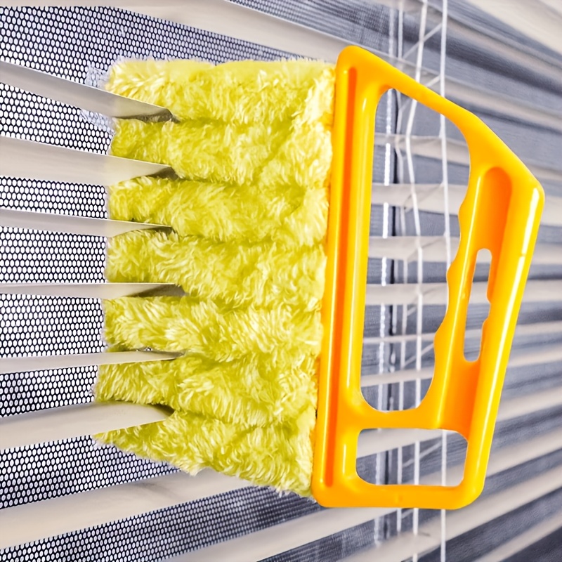 TEMU 1pc Of Premium Pe Microfiber Washable Window Cleaning Brushes - Efficient Eliminator, Blind Cleaner, And Duster Featuring Excellent Absorbency