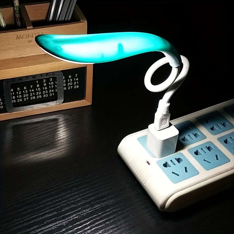 Lámpara de escritorio LED para cuidado de los ojos con conexión USB, luz nocturna portátil, lámpara de lectura para dormitorio, lámpara de alta brillo para oficina, luz de emergencia con banco de energía portátil