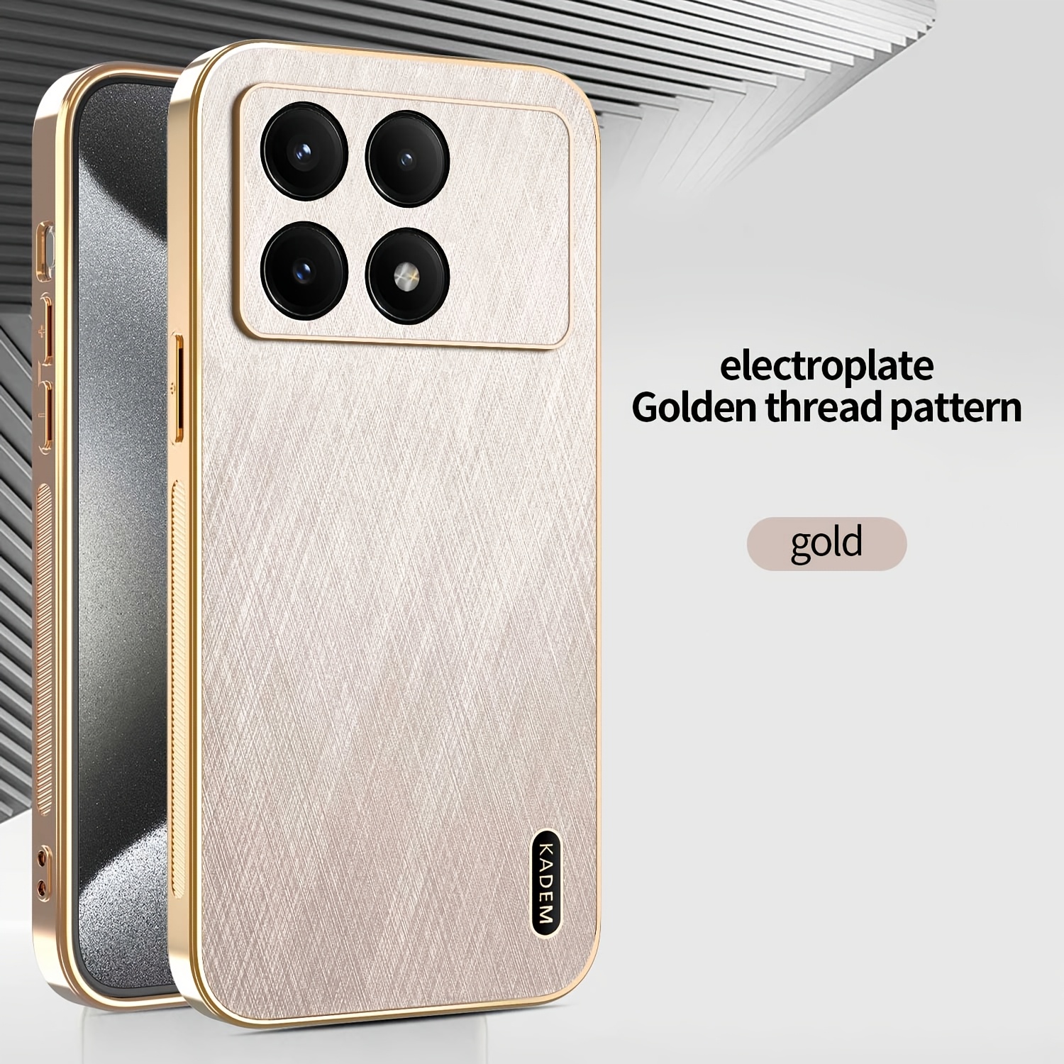 TEMU Чохол для телефону - Підходить для Xiaomi POCO F8 Ultra Xiaomi POCO F8 Pro, модний, простий, креативний, з гальванічним золотим краєм, чоловічий