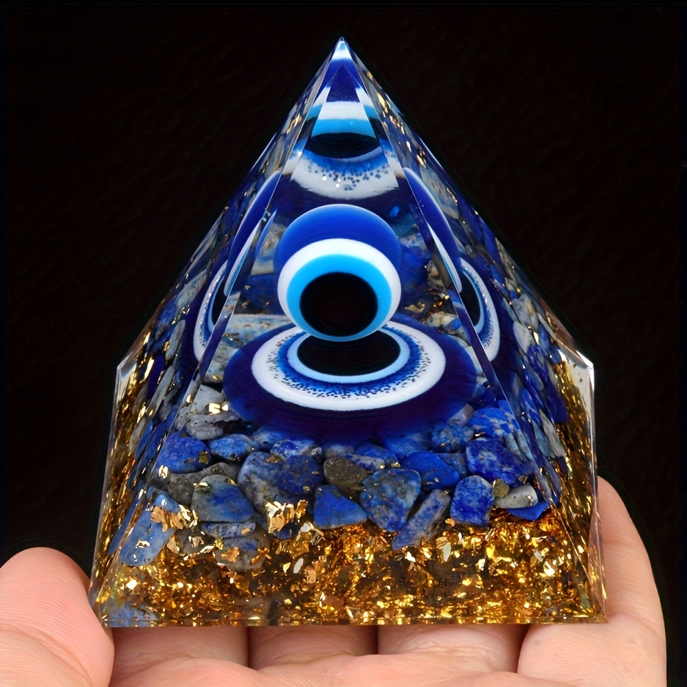TEMU 1 pieza de Cristal de Piedra Natural Orgónica de Resina Decoración del Hogar Adornos de Yoga