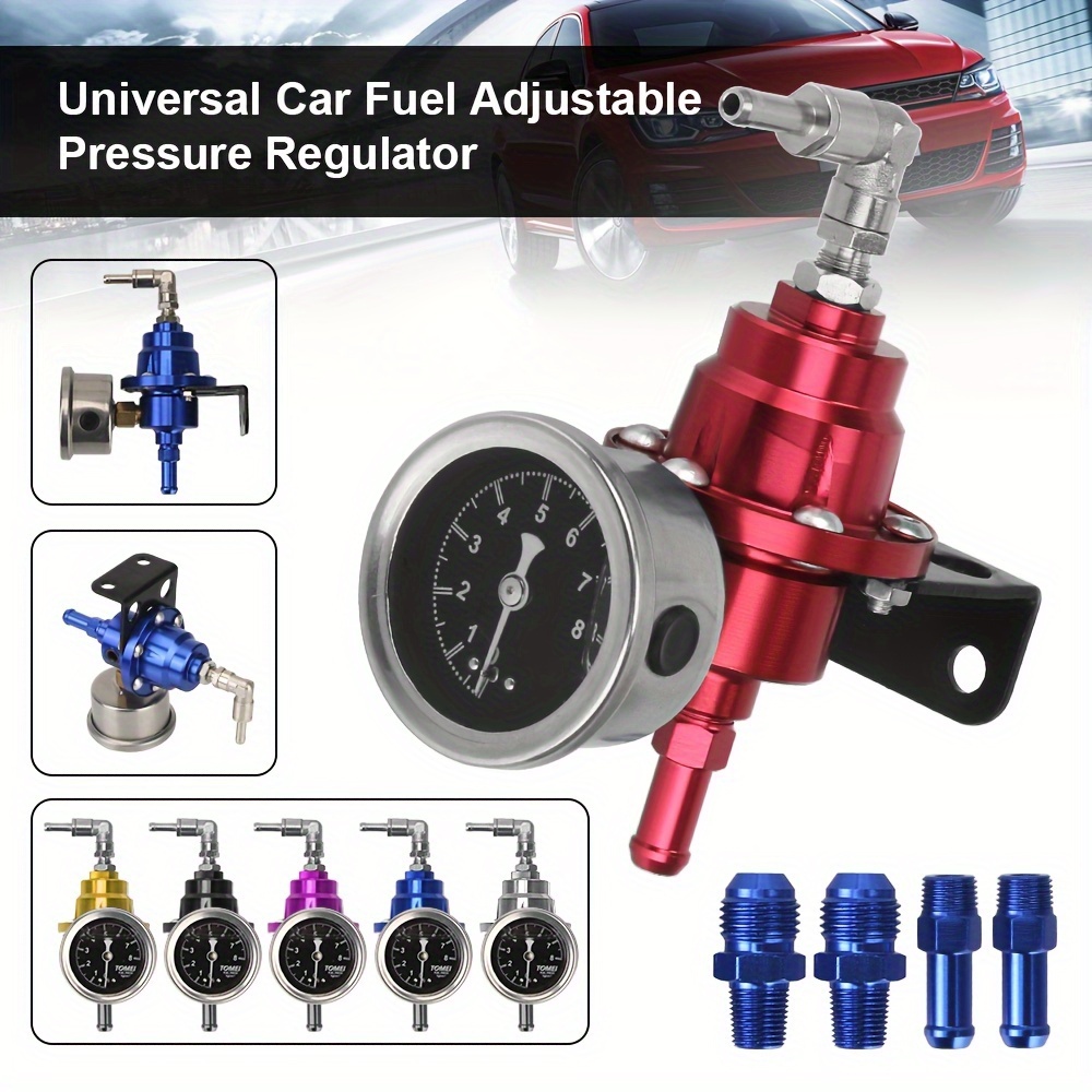 

Universal Adjustable Fuel Pressure Regulator Kit With Gauge And Mounting Bracket, High Performance Car Fuel Management System, Compatible With Various Vehicles