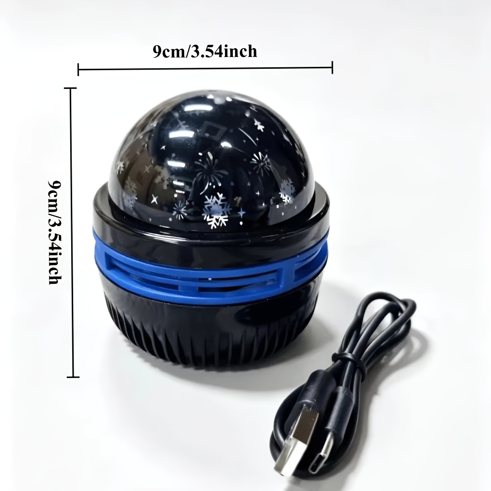 TEMU 1 Veilleuse de Projection de Noël de de Neige USB, , Améliorée et Renforcée, Lampe Projecteur LED de Neige, Convient pour Chambre, Salon, Salle