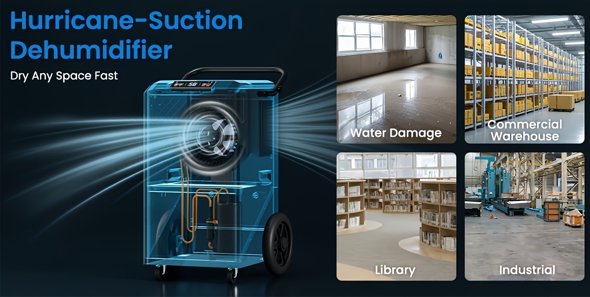 avahum 320 pints commercial dehumidifier with drain hose for basements, coverage area 9000   Product details 2