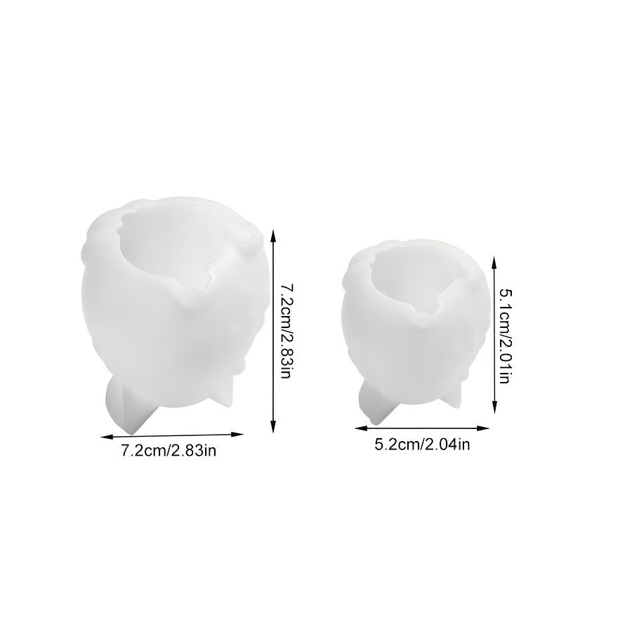 TEMU [Harzform] 2er-Set, große & kleine 3D--Eule mit Herz-Design (Silikonform). DIY Eulen-Ornamente aus Epoxidharz im rustikalen Stil. Geeignet für