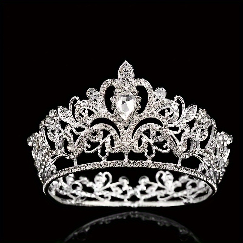 1ta dona nozik nafis klassik tiara barok taqini soch aksessuari tug'ilgan kun pirogi bezak ayollar qizlar to'y diadem mukammal sovg'a fotografiya atributlari balo chiroyli sahna ijrosi aksessuari tafsilotlari 3