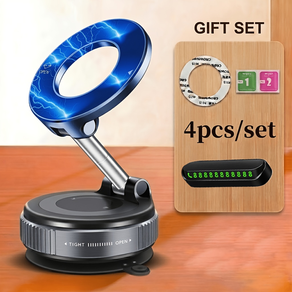 TEMU Support de téléphone magnétique réglable à 360°, pour voiture et bureau, compatible avec les séries iPhone 16/15/14/12, support de téléphone de