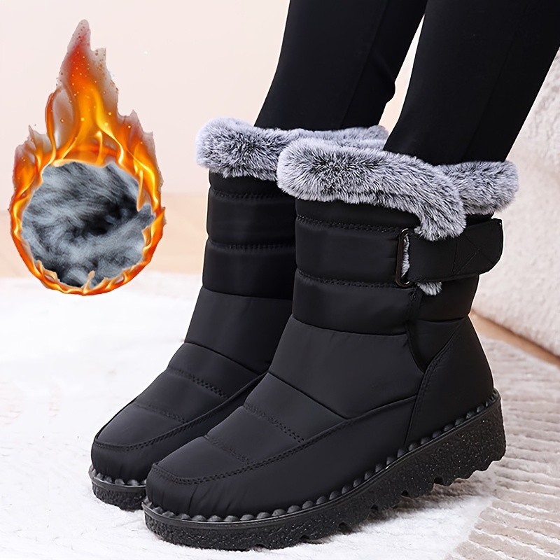 Women's Winter Warm Thickened Size Large Anti-cold Boots Outdoor Warm Flat Women's Shoes Size 36-45