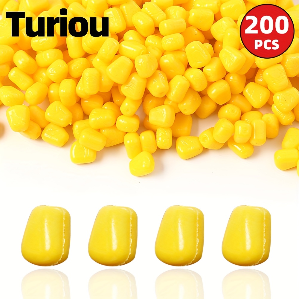 Image of 200/500pcs Bagged Lure Corn Flavor Floating Bait For Black Pit , Pellet Bait For , Grass Carp, And Prussian Carp, Soft Fishing Bait