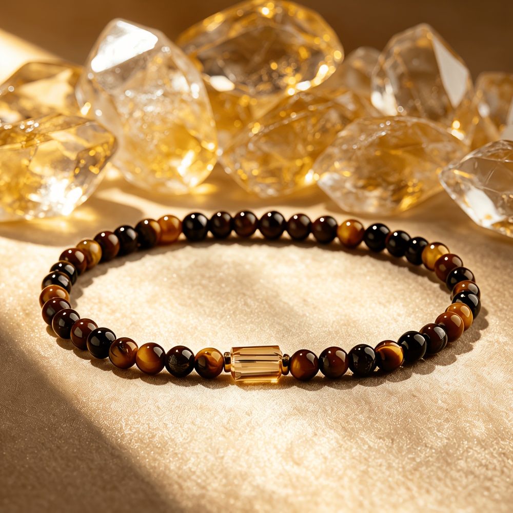TEMU Stone Wealth-attracting Bracelet - Authentic Wealth-attracting Wristwear That Fortune And Good Luck, An Elegant Bohemian-style Accessory For