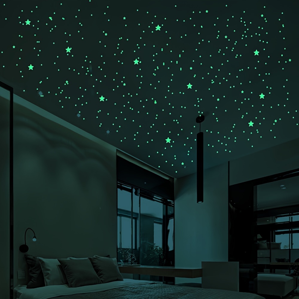 Light Up Your Space With Glow-in-the-Dark DIY Wall Art - Beautiful Glow-in-the-Dark Star Wall Stickers For Creative Home And Room Decorations!