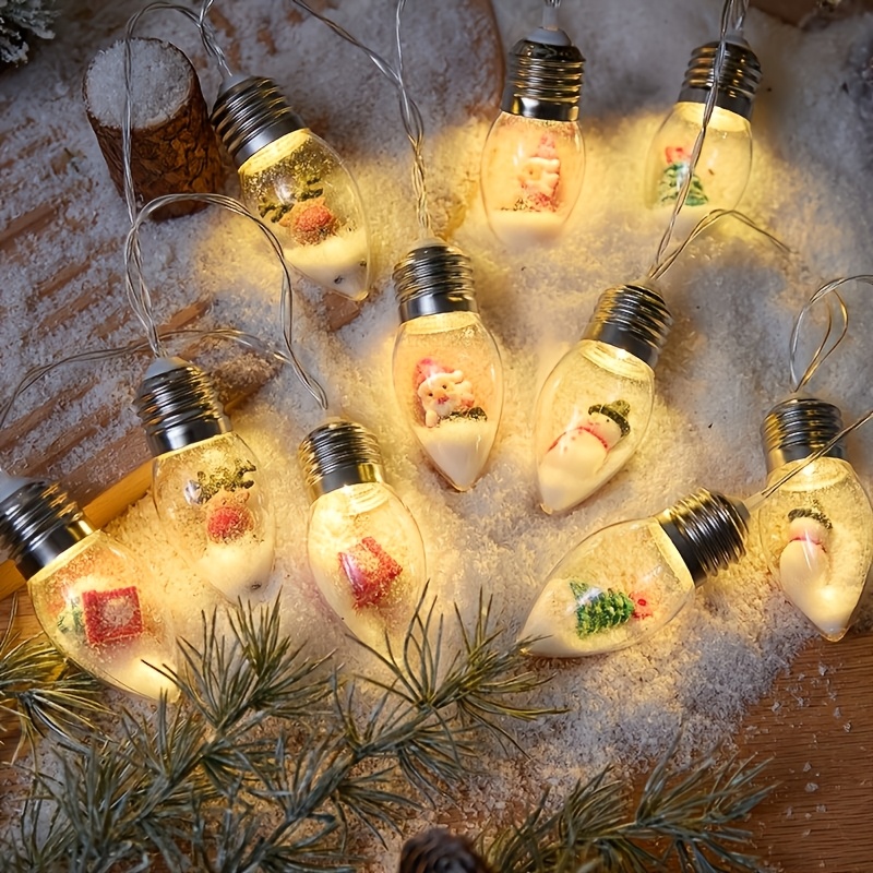 TEMU 1 pièce Guirlande Lumineuse Enchantée Boule à Souhaits de Noël Bouteille 300 cm 20 LED, Guirlande Lumineuse d'Intérieur pour Fêtes, Halloween,