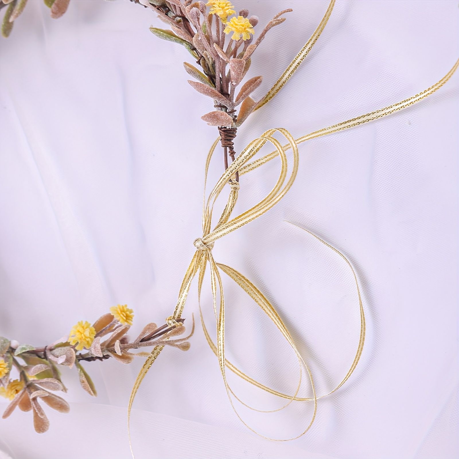 Yellow Gypsophila Artificial Flower Bride Headband