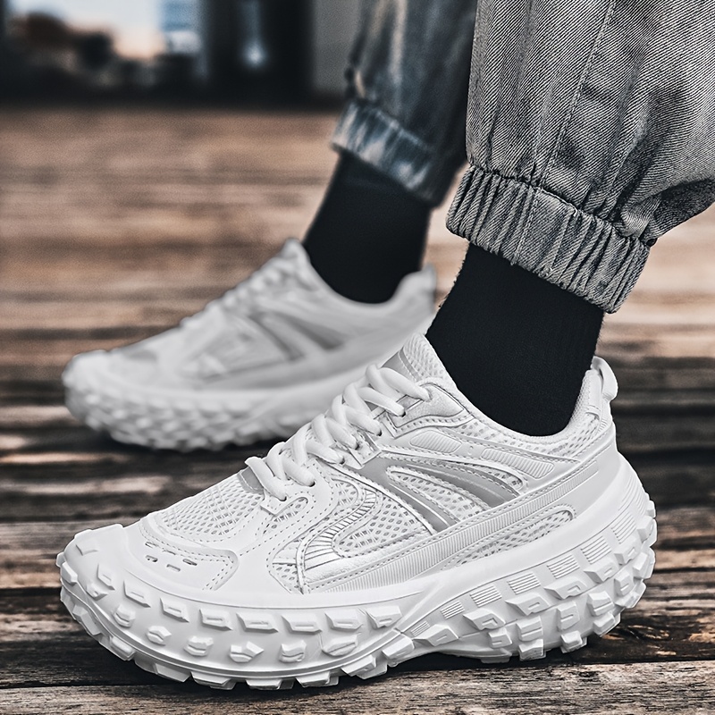 49#V2025 Spring Tire Shoe Mesh Upper Thick Sole Tire Shoe Mesh Upper Thick Sole Athletic Trendy Shoes Casual Dad Shoes