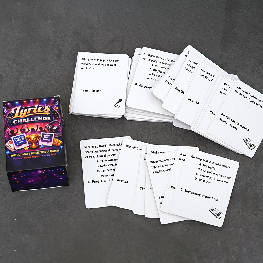 140-Card Music Trivia Board Game for Parties