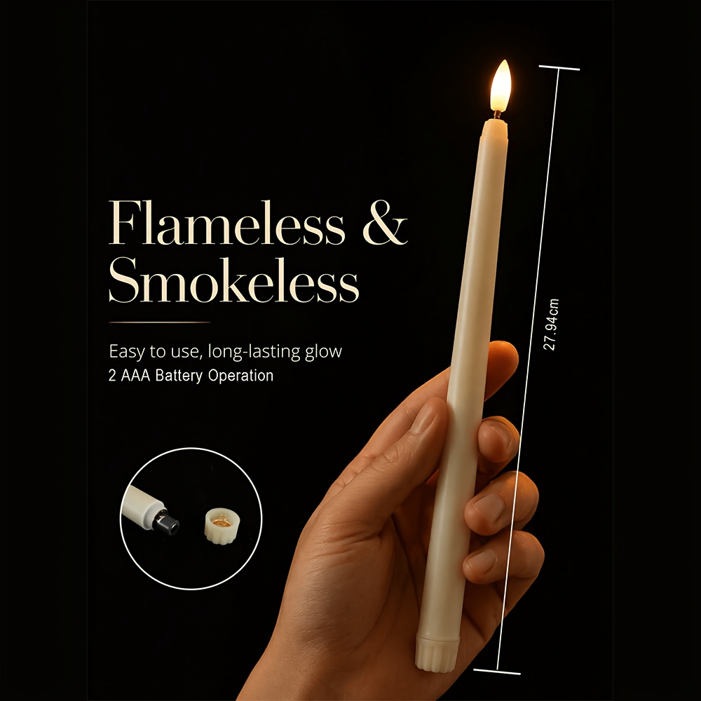 24pcs Beige LED Flameless Candle Lights Set