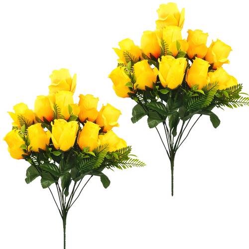 2pcs artificial roses bouquets 24 roses resistant plastic flowers for cemetery tombstone decor christmas easter anniversaries no maintenance indoor outdoor use home memorial decor outdoor decor vibrant floral decor durable flowers holiday decorations decorative event planners