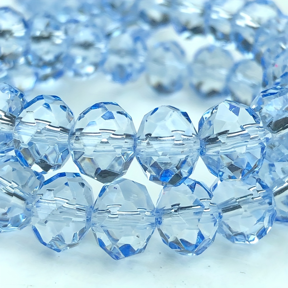 

Elegant Blue Czech Beads 3/4/6/8mm - High-quality Transparent Artificial Crystal, Loose Spacer Beads For Making - Ideal For Bracelets, Necklaces & Earrings