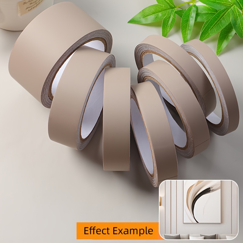Image of [home Relaxation] Premium Thickened Textured Pvc Sticker Roll - Self-adhesive Border Repair For Cabinets, Wardrobe Doors & Furniture Edging, Home Decor