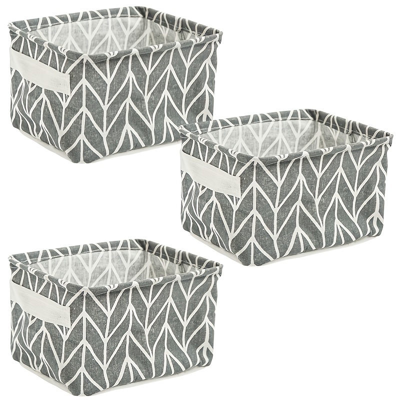 TEMU 3pcs Modern Nordic Rectangular Storage Basket With Open Top - Organizer Suitable For Teen Room, Bathroom, Vanity - Decorative Plant Holder &