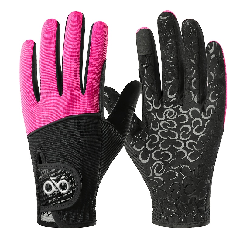 TEMU A Pair Of Women's Breathable Mesh Riding Gloves D451 Lightweight And Comfortable Summer Gloves/embroidered Pattern/elastic Polyester Fabric/hand
