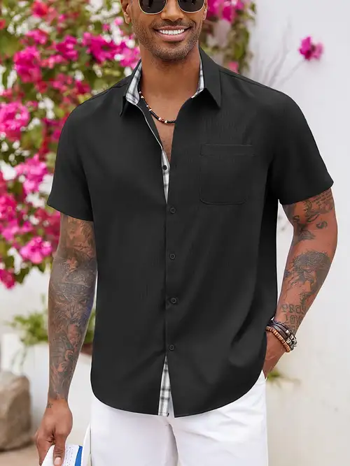men's casual shirts short sleeve button shirt for men wedding beach fashion shirt | High-quality & Affordable | Temu men's casual shirts short sleeve button shirt for men wedding beach fashion shirt | High-quality & Affordable | Temu