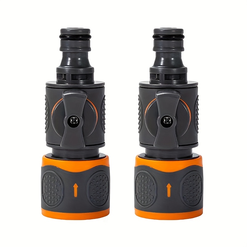 Image of Garden Quick Connector, Connectors For Garden Hose With Shut-off Valve, Lawn And Plant Watering, Car Washing, Garden Hose Connector