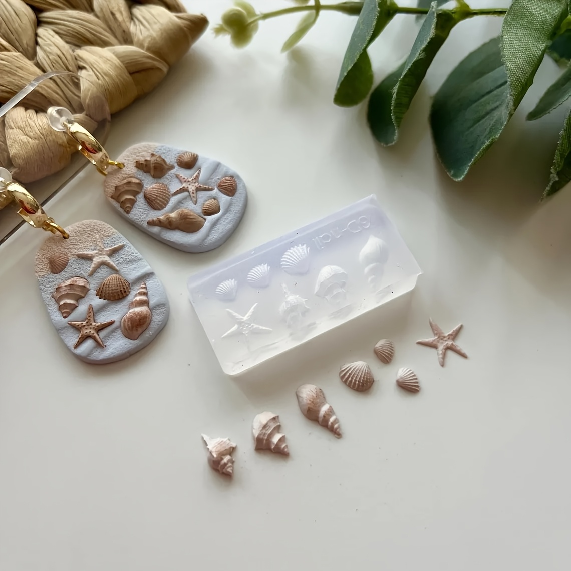 1pc Mini Sea Shells Silicone Mould Polymer Clay Cutters Clay Tools Polymer Clay Moulds Floral Roses & Flower