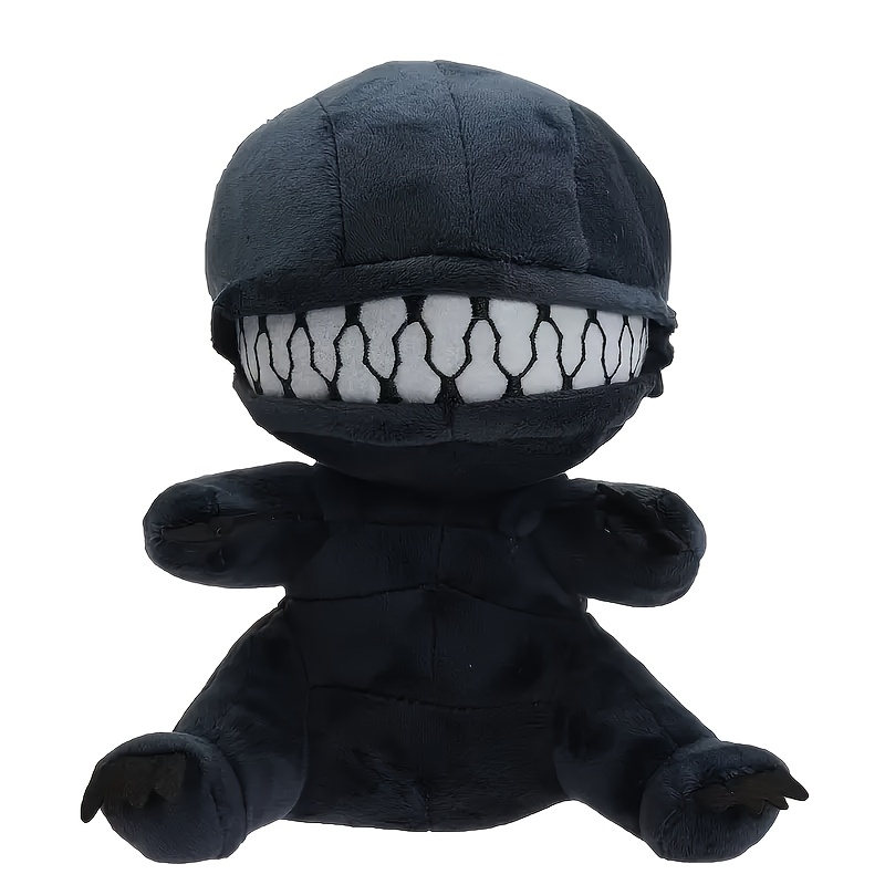 plush toy black creature sharp teeth Temu Kuwait