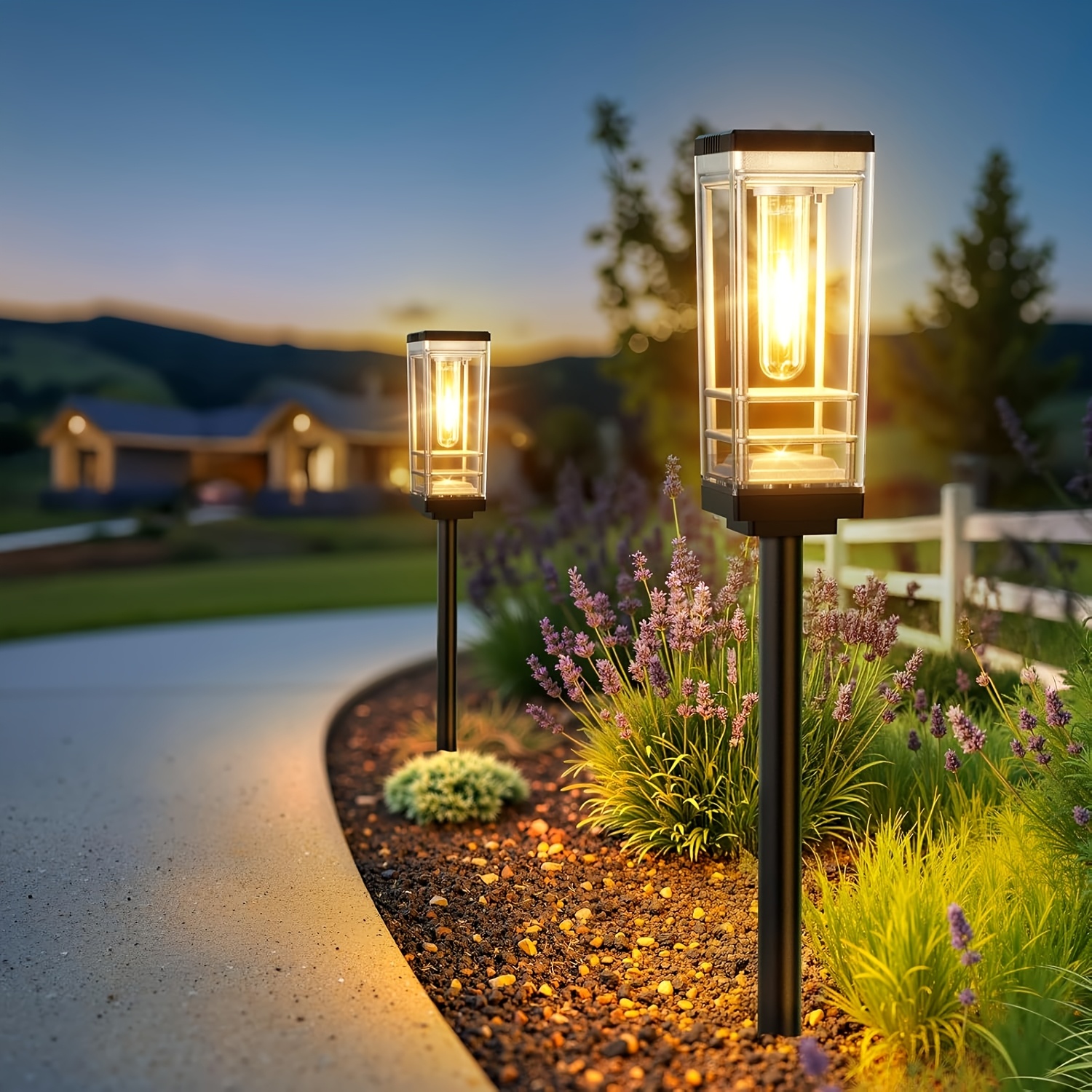 TEMU 6/4/2 Pack Solar Pathway Lights Outdoor, Led Garden Solar Lights Outdoor Ipx5, Auto , Landscape Lighting For Outside Garden Yard Patio Walkway