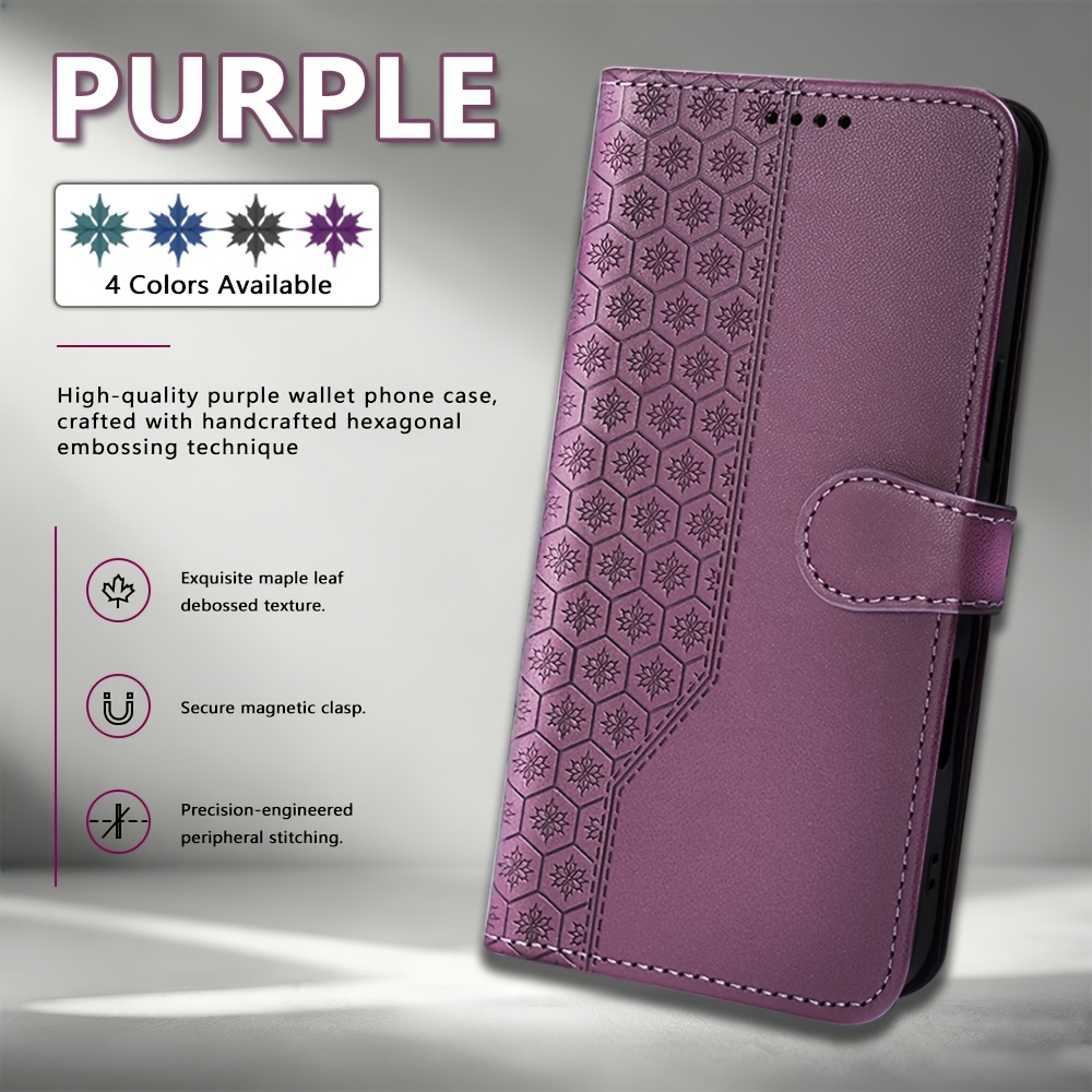 TEMU Phone Case: Magnetic Wallet Phone Case, Suitable For Iphone 18 Pro/18 Pro Max/17/17 Air/17 Pro/17 Pro Max/17e/16e, Embossed Flip Cover, 3 Card