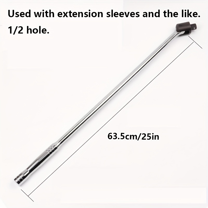 TEMU 24-inch Heavy-duty 1/2-inch Disconnect Bar For Automotive Repair, Socket Torque Wrench, Chrome Vanadium Disconnect Bar, 1/2-inch Drive, 24-inch