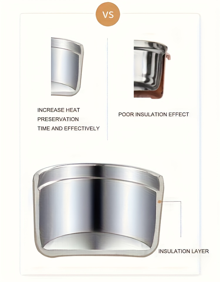 1pc large capacity stainless steel lunch box with insulated lunch bag thermal insulation bento box for school camping and work students and workers back to school essential round shape hand wash only school lunch box round lunch box durable lunch box lunch boxes rainbow lunch box aluminum foil lunch box bento lunch box lunch box keep food warm lunch storage box tiffin box large size restaurant cutlery Product details 0