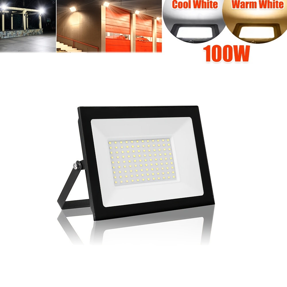 Image of 1pack 100w Led Floodlight, 2 Colors , Outdoor Spotlight For Backyard, Driveway, Garage, Hallway, Garden, Basketball Court