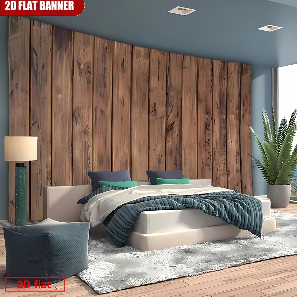Natural Wood Texture Panel for Rustic Decor, 2D Flat Backdrop