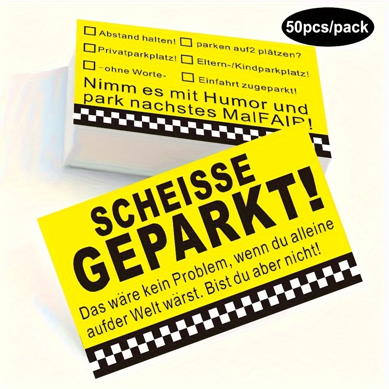 

50pcs Humorous , " To " Prank Notices, 9x5.4cm, Violation