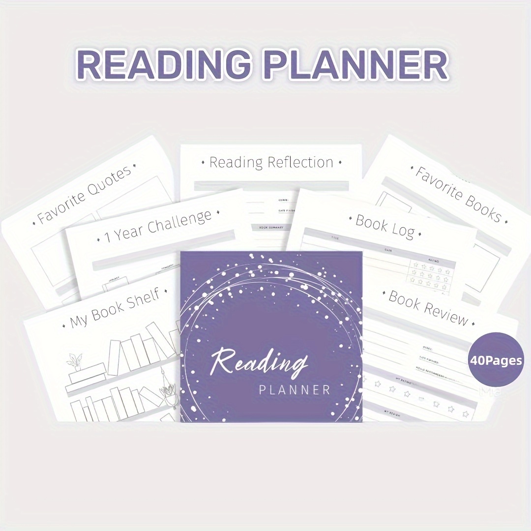 

40-page Premium A5 Reading Planner - 100gsm Pages, Reflective & - Log, Adults To Reading Goals