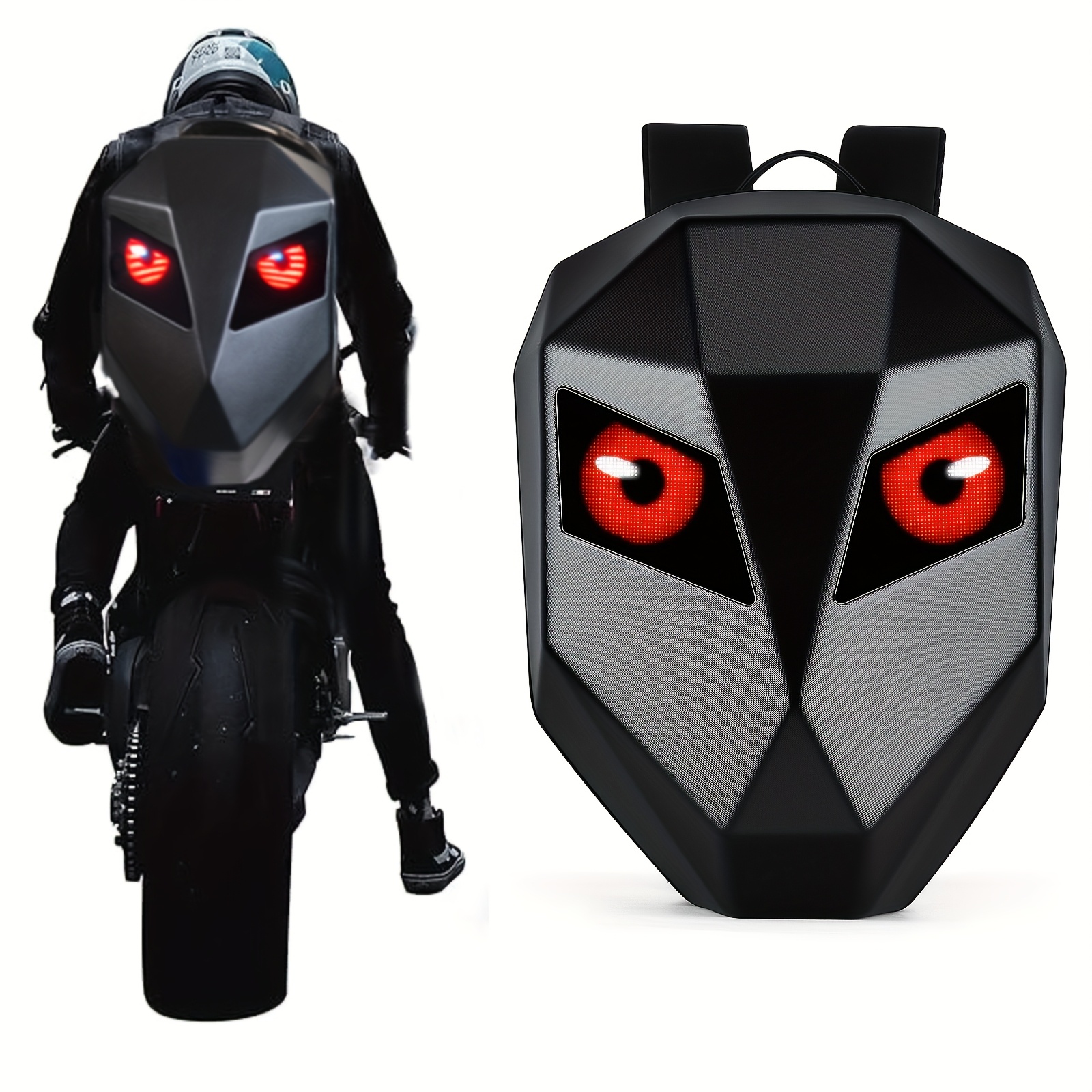 knight led motorcycle backpack hard shell riding Temu Pakistan