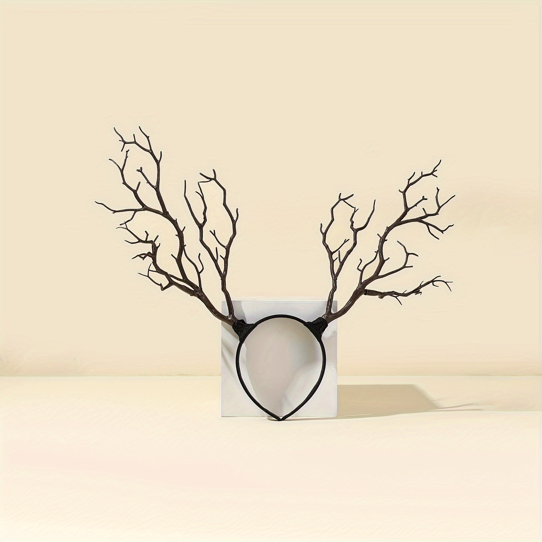 1pc Ladies Style Antler Headband Elk Tree Root Hair Additions