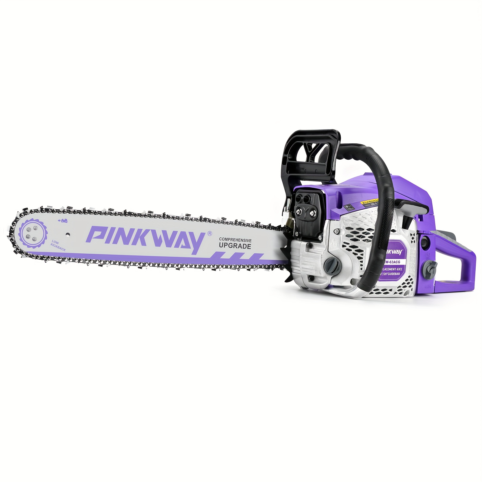 

63cc 2-cycle Powered Chainsaw 3.4 Gas Powered Gas Chainsaw 20 Inch Handheld Cordless Petrol Chain For , Wood, Garden Cutting Great Christmas Gift