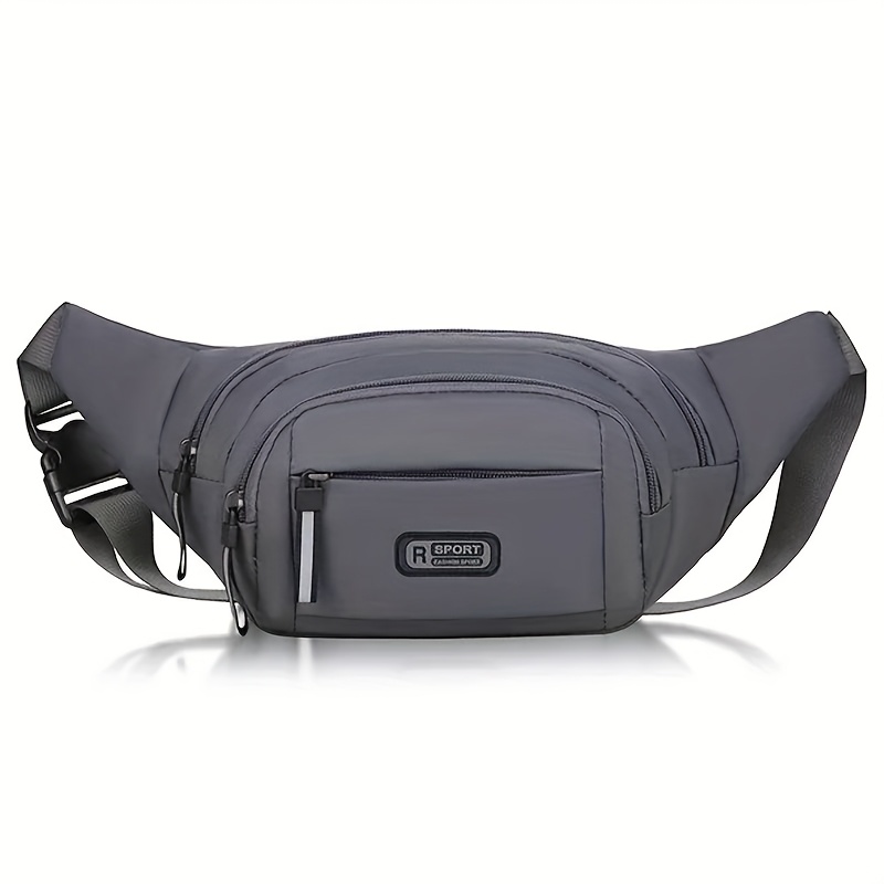 1pc 40.01cm Adjustable Waist Bag Fanny Pack with Zipper Closure - Unlined Nylon Hip Pack for Men & Women, Sporty Design for Hiking, Travel, Camping, Running, Sports & Outdoor Activities, Hiking Gear | Secure Zipper Bag | Secure Zipper Closure