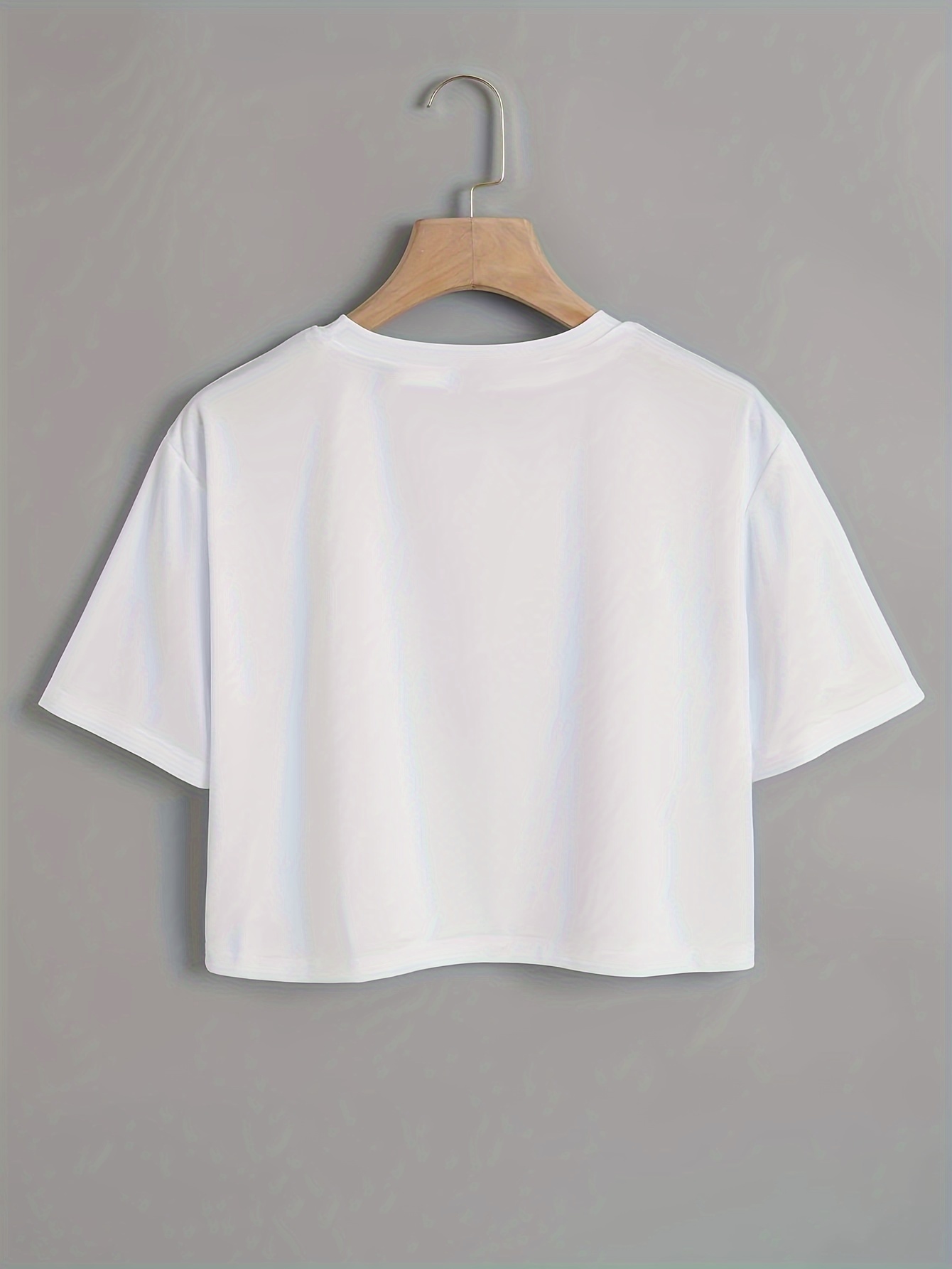plain t shirt crop top