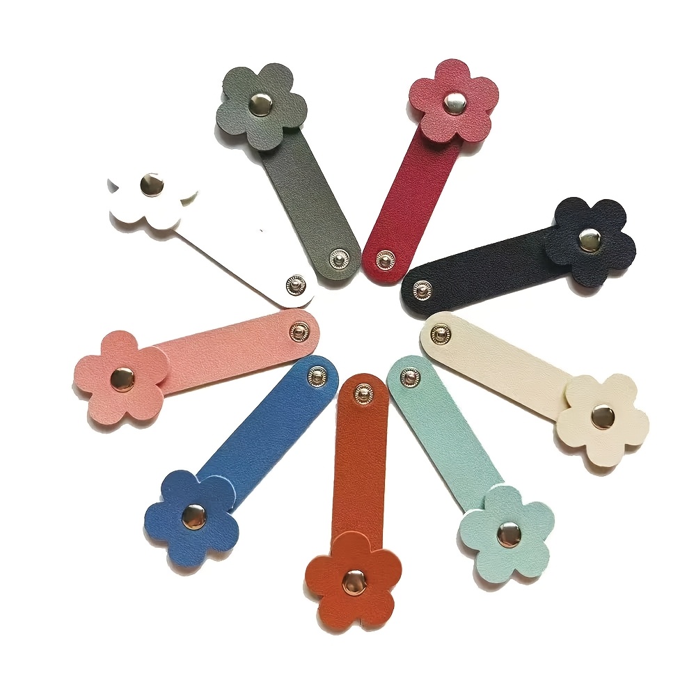 2pcs Flower Shaped Data Cable Storage Guide, Reusable
