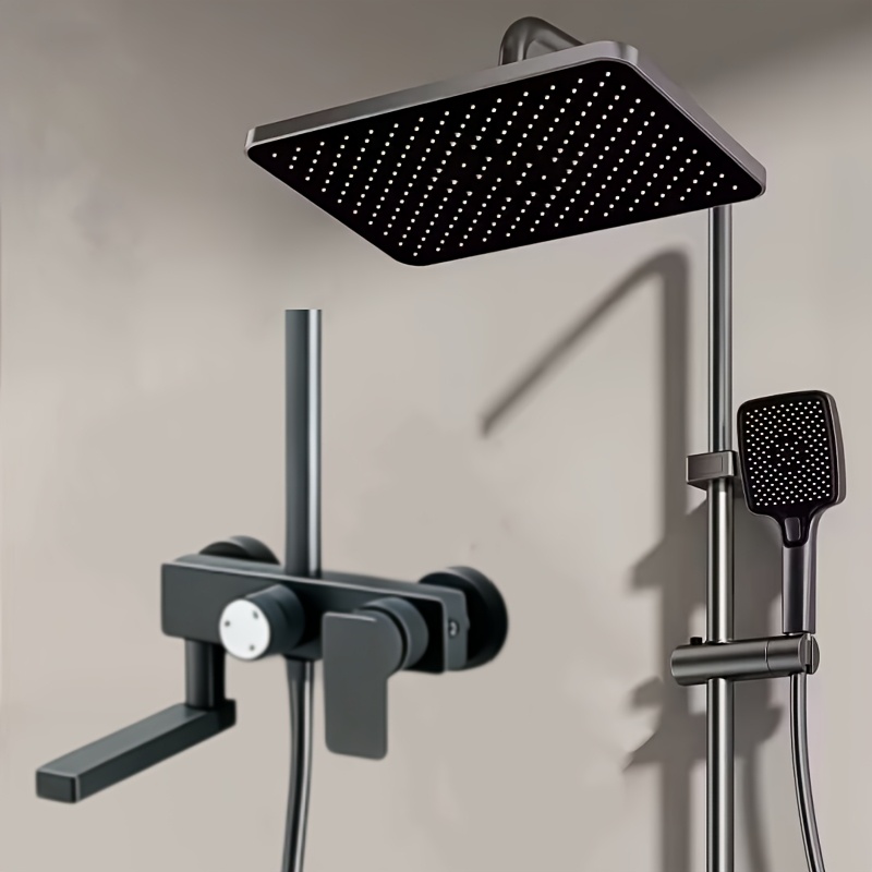 Grey Shower System Set Bathroom Shower Faucet Set 3-way Shower Set Shower Mixer With Hand Hot Set