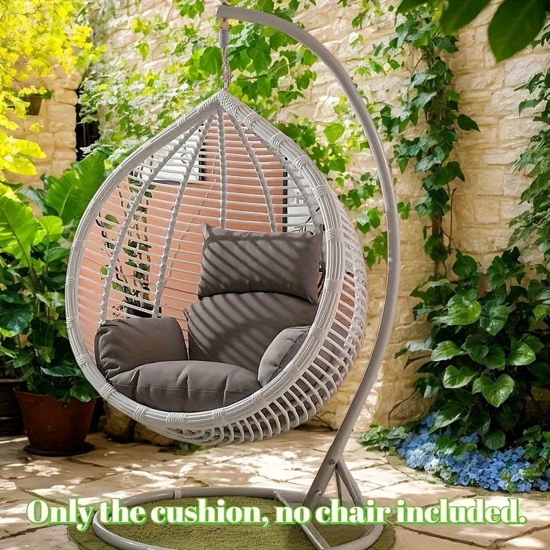 2025 new style modern hanging chair cushion only cushion no chair thickened garden chair high back cushion patio rocking chair cushion body pillow lightweight chair cushion seat cushion suitable for courtyard indoor and outdoor gifs for mom Product details 1