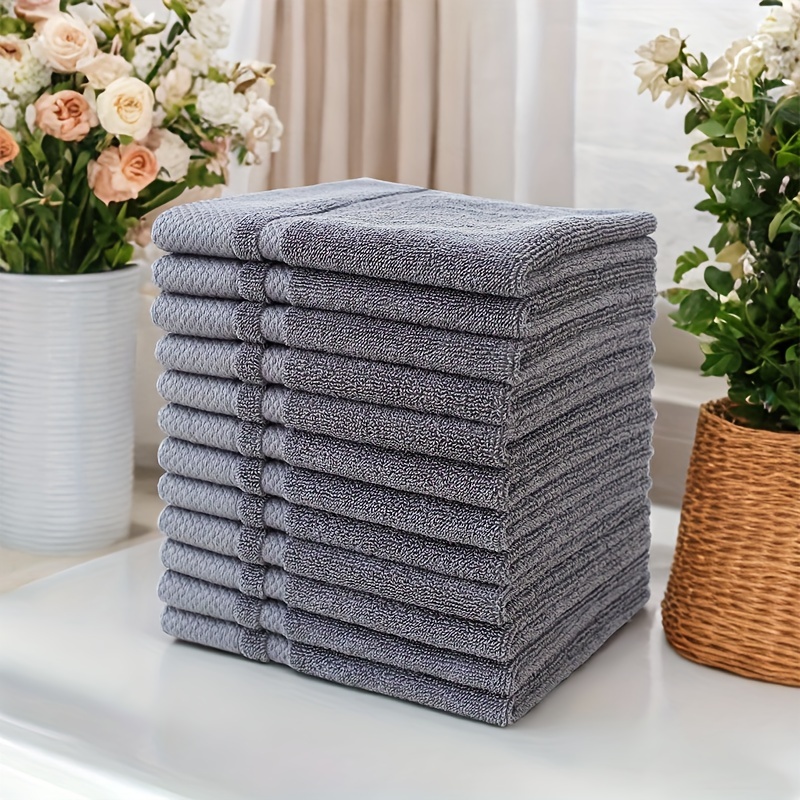 

12pcs Towel Set - Quick Dry, & Comfortable - Guests, - Multiple Colors , 13.4x13.4in