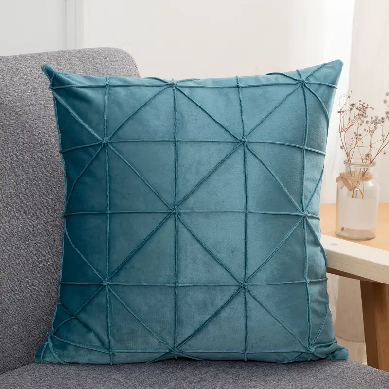 1pc extra large decorative throw pillow dual sided beige burgundy teal or deep tones soft plush cushion for sofa bed office home decor polyester pillowcase insert included ideal housewarming gift bedroom textured striped design bohemian style hand wash only interior designers Product details 1
