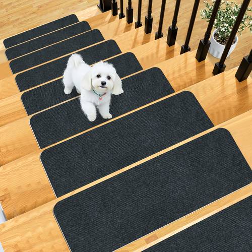 4 8 15pcs nonslip carpet stair treads non skid safety rug slip resistant indoor runner for elders pets with reusable stair treads non slip carpet indoor carpet stair treads for steps self stair treads rugs mats
