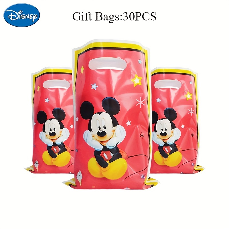 

30pcs Disney Mickey Mouse Sweet Style Plastic Party Gift Bags, 6.69x9.84inch, Birthday Party Supplies & Decorations