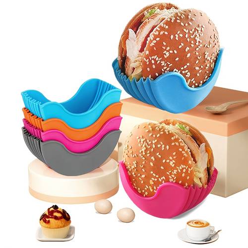 1pc 2pcs silicone burger clamps contact free and anti dislodgement sandwich holders retractable burger clamps